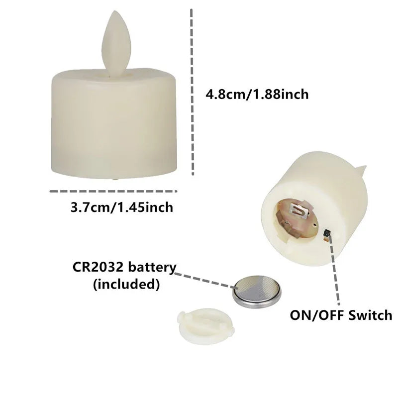 Flameless Moving Wick LED Candles With Remote Control
