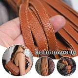 1/2/5/10M Faux Leather Rope 10mm wide Leaf Embossed Flat Ribbon DIY Craft