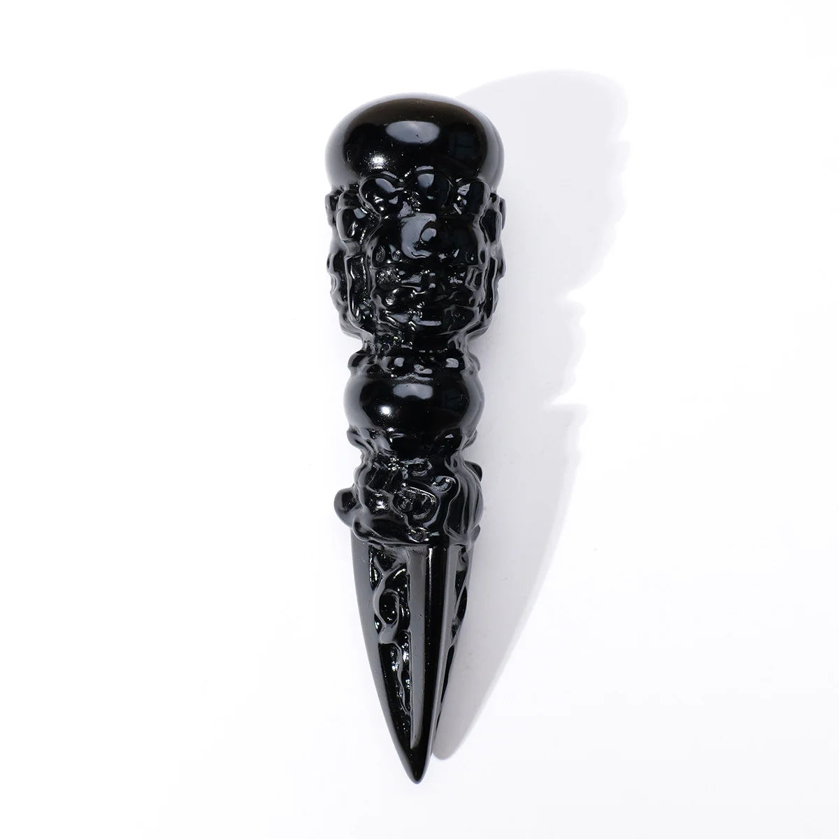 1PC Natural Obsidian "Jin Gangchu" Crystal – Healing Stone Feng Shui Divination & Home Decor Ornament