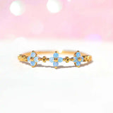 Sweet and Dainty Colourful Zircon Rings Gift Idea