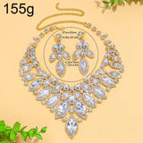 Falling Leaves Statement Necklace Earrings Sets
