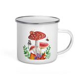 Woodland Mushrooms Enamel Camping Mug