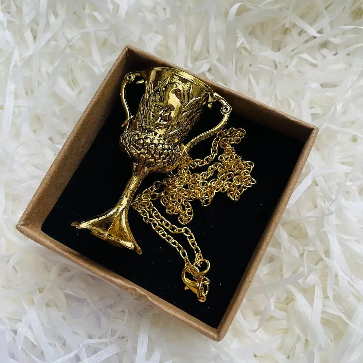 Horcrux Golden Chalice Pendant Necklace with Gift Box