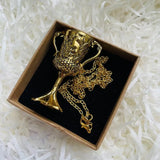 Horcrux Golden Chalice Pendant Necklace with Gift Box