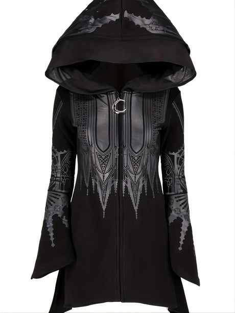 Assassin's Hoodie Asymmetric Sweatshirt with Hood
