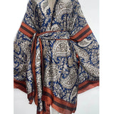 Hanny's Paisley Bohemian Belted Kimono Wrap Dress