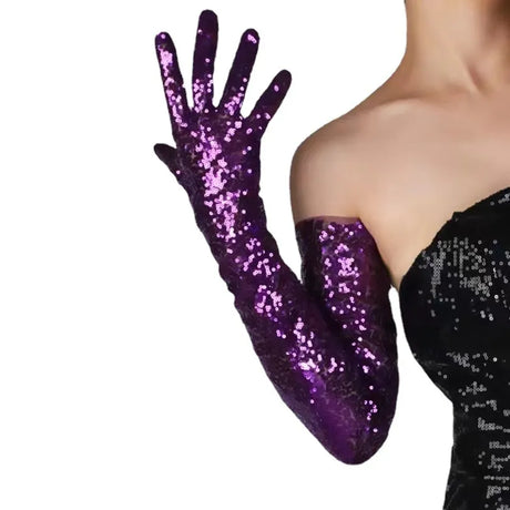 Glitter Gloves 70cm Long Gloves 26 Colours