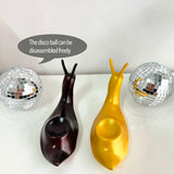 Disco Snail Mirror Ball Room Decor