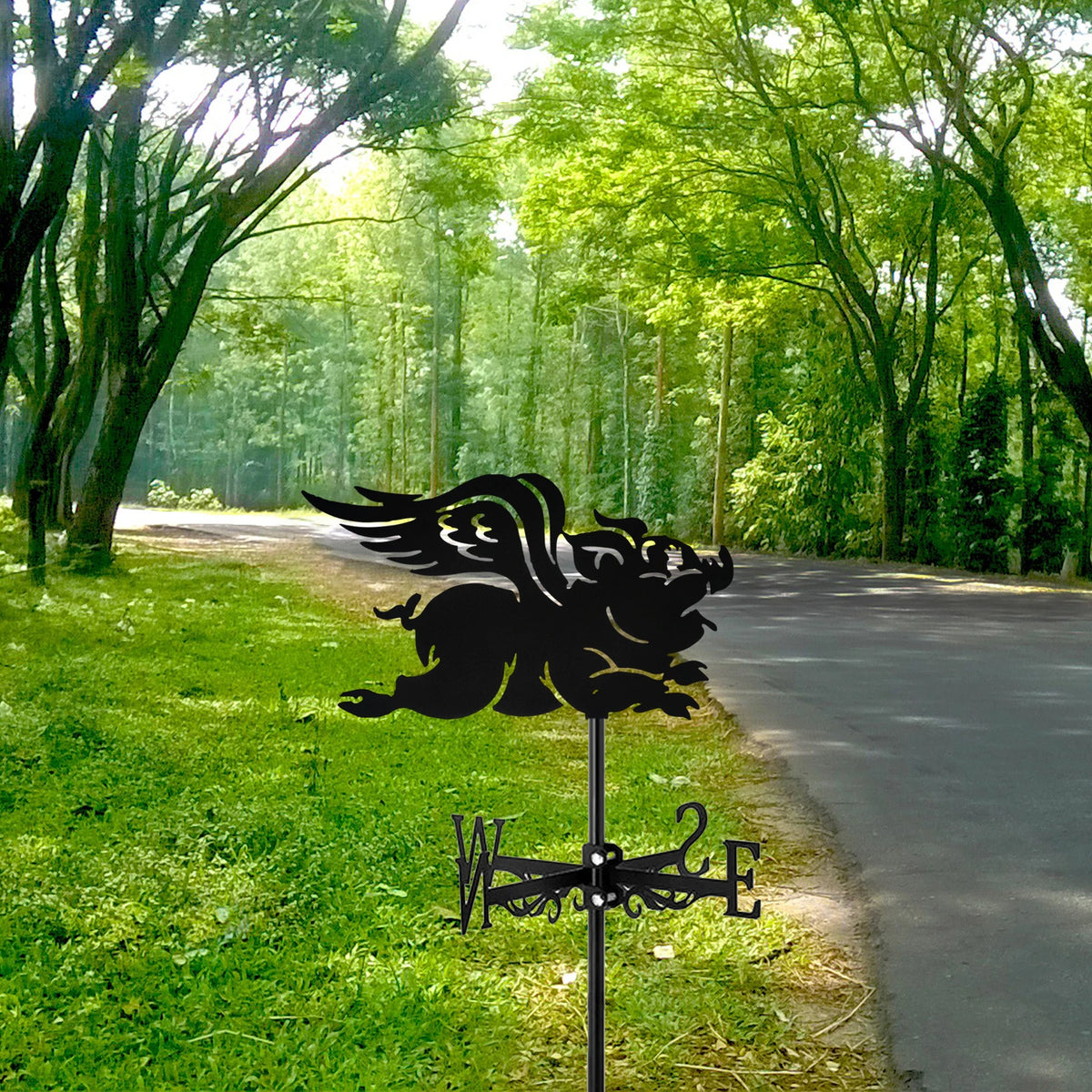 Flying Pig Weathervane Garden Decoration