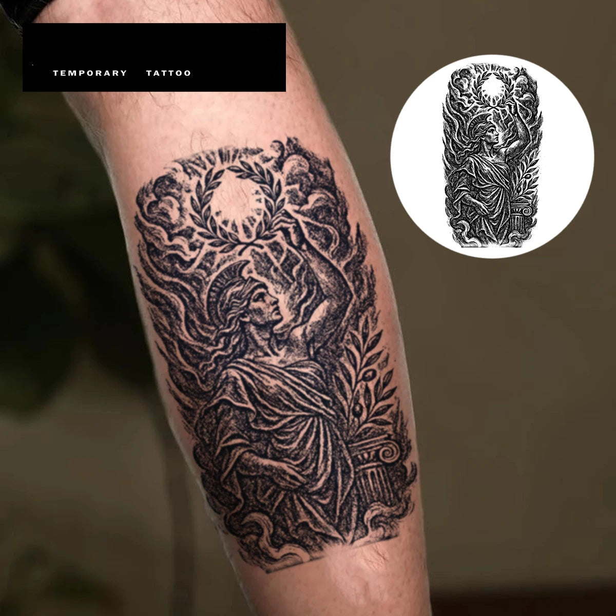 Mythological Temporary Tattoo The glory Totem of the Goddess of Victory