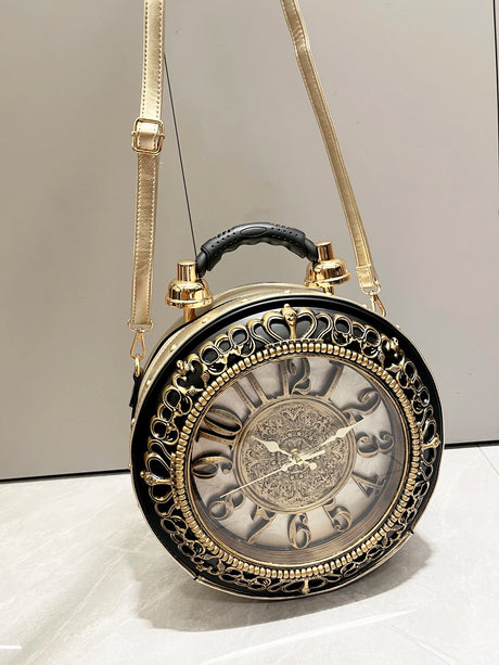 Steampunk Station Clock Handbags Shoulder Bags