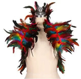 Feather Shoulder Epaulettes Festival Rave Wear