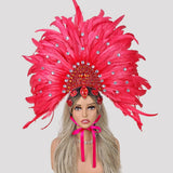 Carnival Feather Headdress Festival Costume Accessories