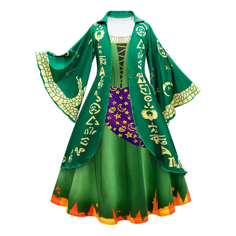 Hocus Pocus 2 Halloween Costume Child Sanderson Sisters Party Dresses Winifred Witch Costumes Children