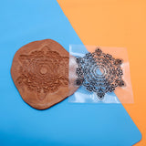 9cm Mandala Pottery Polymer Clay Texture Sheets Embossing Stamp