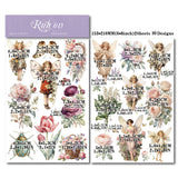 2 Sheet RUB ON Fairy Stickers Junk Journal Craft Transfer Rose Butterfly Stickers DIY Scrapbooking Craft Stickers