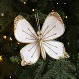Sparkling Christmas Butterfly Pendant Glitter with Clip Xmas Tree Decoration