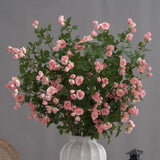 Mini Rose Artificial Long Branch Faux Flower Silk Roses