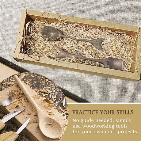 Wood Carving Spoon Blanks Carve Your Own Spoon Beech and Walnut DIY Wood Crafts Wood 5/10 PCS