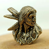 Indian Warrior Brass Paracord Beads Lanyard Dreadlock Beard Bead