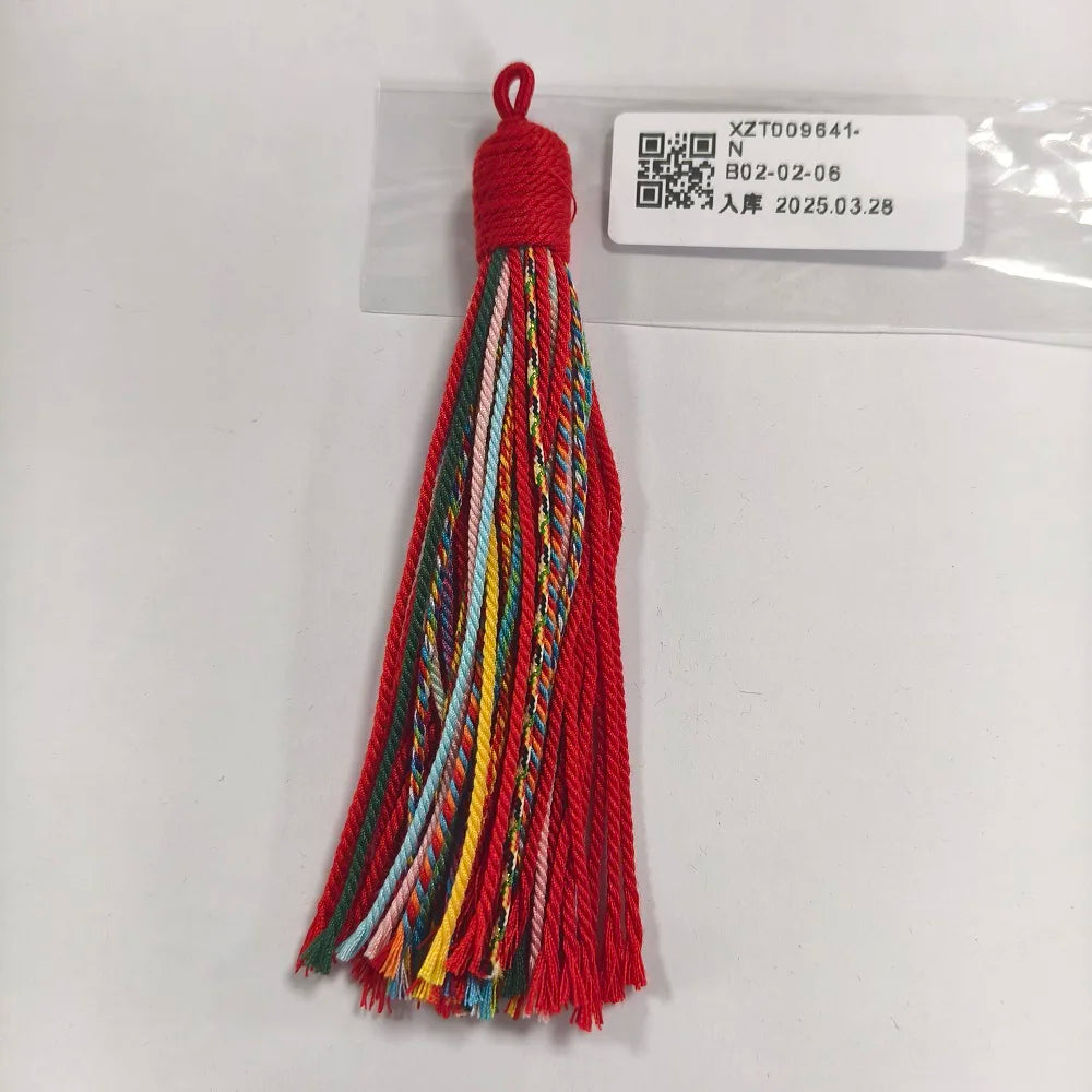 11cm Hand Twisted Cotton Thread Tibetan Style Tassel DIY Bookmark Crafts Jewellery Making Accessories Pendant DIY Car Decoration