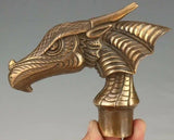 Copper Dragon Head Walking Stick Handle
