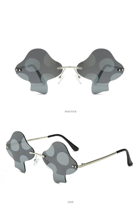 Fungi Funglasses Mushroom Rimless Sunglasses