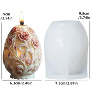 3D Easter Rabbit Relief Egg Silicone Mould Resin Candle Soap Plaster DIY Crafts