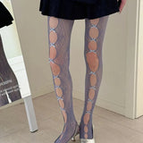 Lace Bow Tie Fishnet Stockings Flower Pantyhose Tights