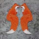 Embroidered Animal Patches Fox Black Cat Fish DIY Sew Craft
