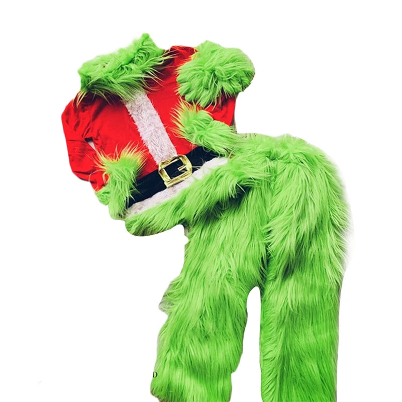 Grinch Costume Kids Boys Girls Christmas Cosplay Costume Set