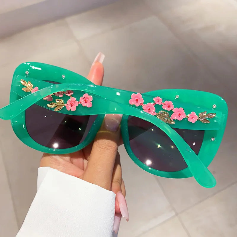 Spring Pink Flower Sunglasses