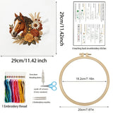 Horse DIY Embroidery Kit for Beginners