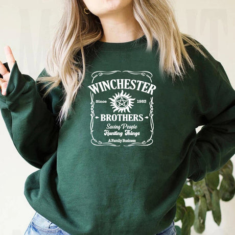 Supernatural Sweatshirt Sam and Dean Winchester Fan Sweater Pullover Jumper