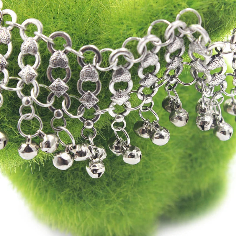 A Pair of Silver Bells Anklet Foot Jewellery
