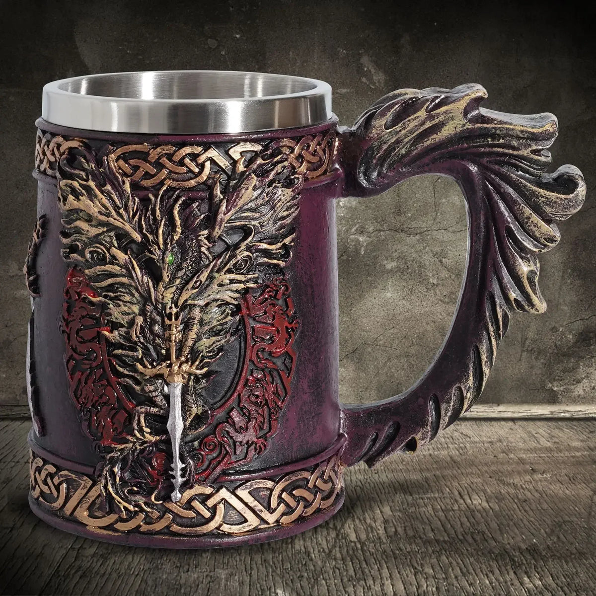 Viking Tree of Life Beer Mug Stainless Steel
