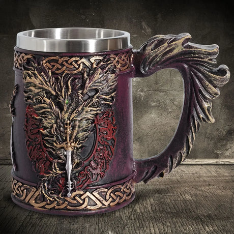 Viking Tree of Life Beer Mug Stainless Steel