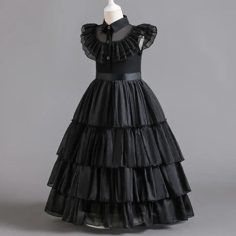 Wednesday Addams Cosplay Costume for Girls Halloween Book Week 3-12 Years