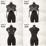 PU Leather Corset Top Bustier Top