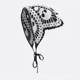 Skulls Bats Spiderwebs Halloween Crochet Headscarves Knitted Cotton Triangle Scarf