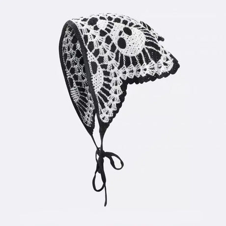 Skulls Bats Spiderwebs Halloween Crochet Headscarves Knitted Cotton Triangle Scarf