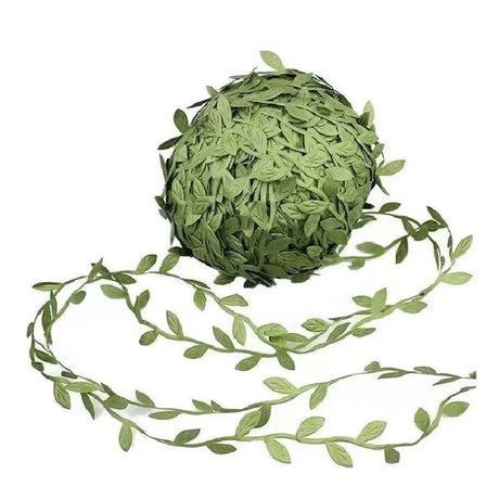 20M Leaf Ribbon Green Vine Garland Ribbon DIY Crafts Gift Wrapping