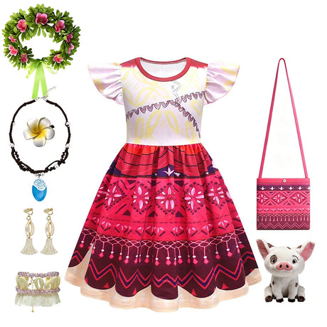 Princess Moana Little Girl Fancy Dress Halloween Cosplay Book Week Children's Costume