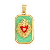 Enamel Heart Flower Dolphin Charm Pendants 18K Gold Plated DIY Bracelets Necklaces Jewellery Making Supplies