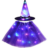 LED Witch Stars Tutu Skirt Glow Party Costumes Halloween