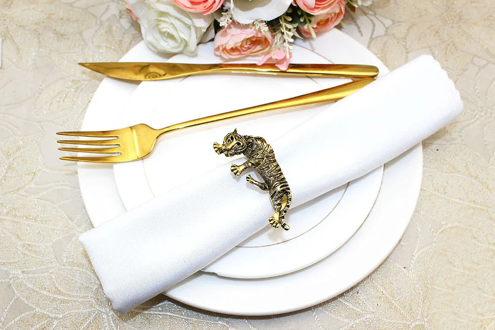 12PCS Leopard or Tiger Napkin Rings Table Decoration
