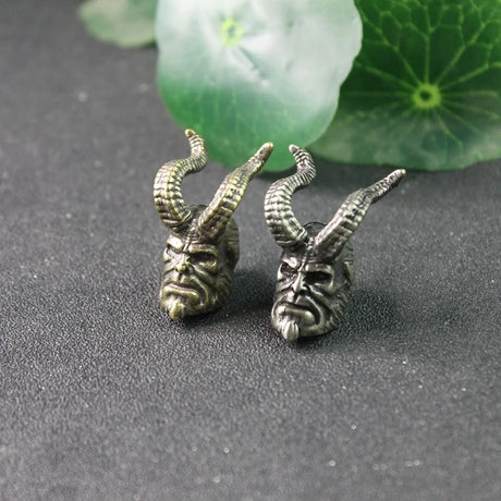 Horn Hellboy Brass Paracord Beads Lanyard Dreadlock Beard Bead