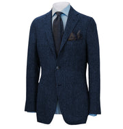 Mens British Herringbone Tweed Wool Suit Jacket