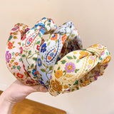 Bohemian Floral Satin Knot Headbands