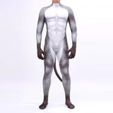 Animal Cosplay Carnival Costume Adults Bodysuit Unisex with Paws and Tail